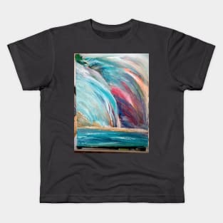 Ideas of Waterfalls Oil Painting Kids T-Shirt